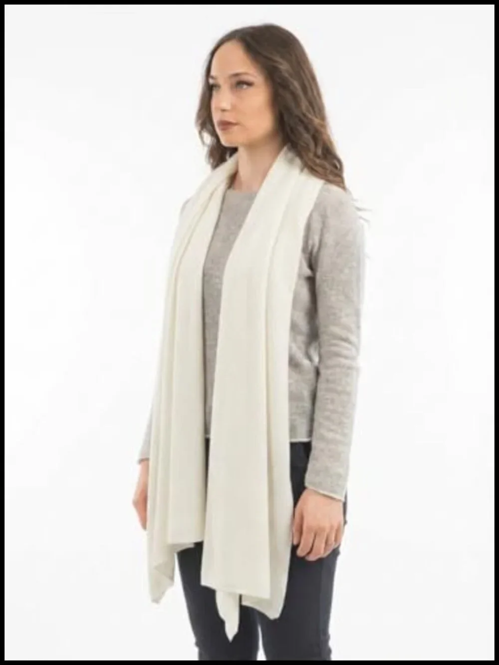 Cashmere Blend Stole Wrap Italy 24x73 One Size